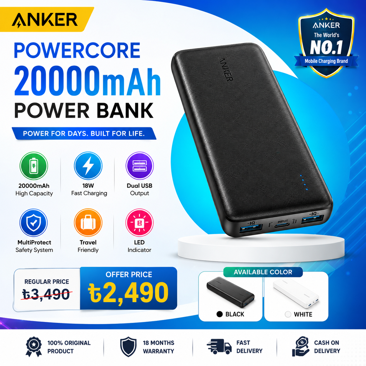 Anker PowerCore 20000mAh Power Bank