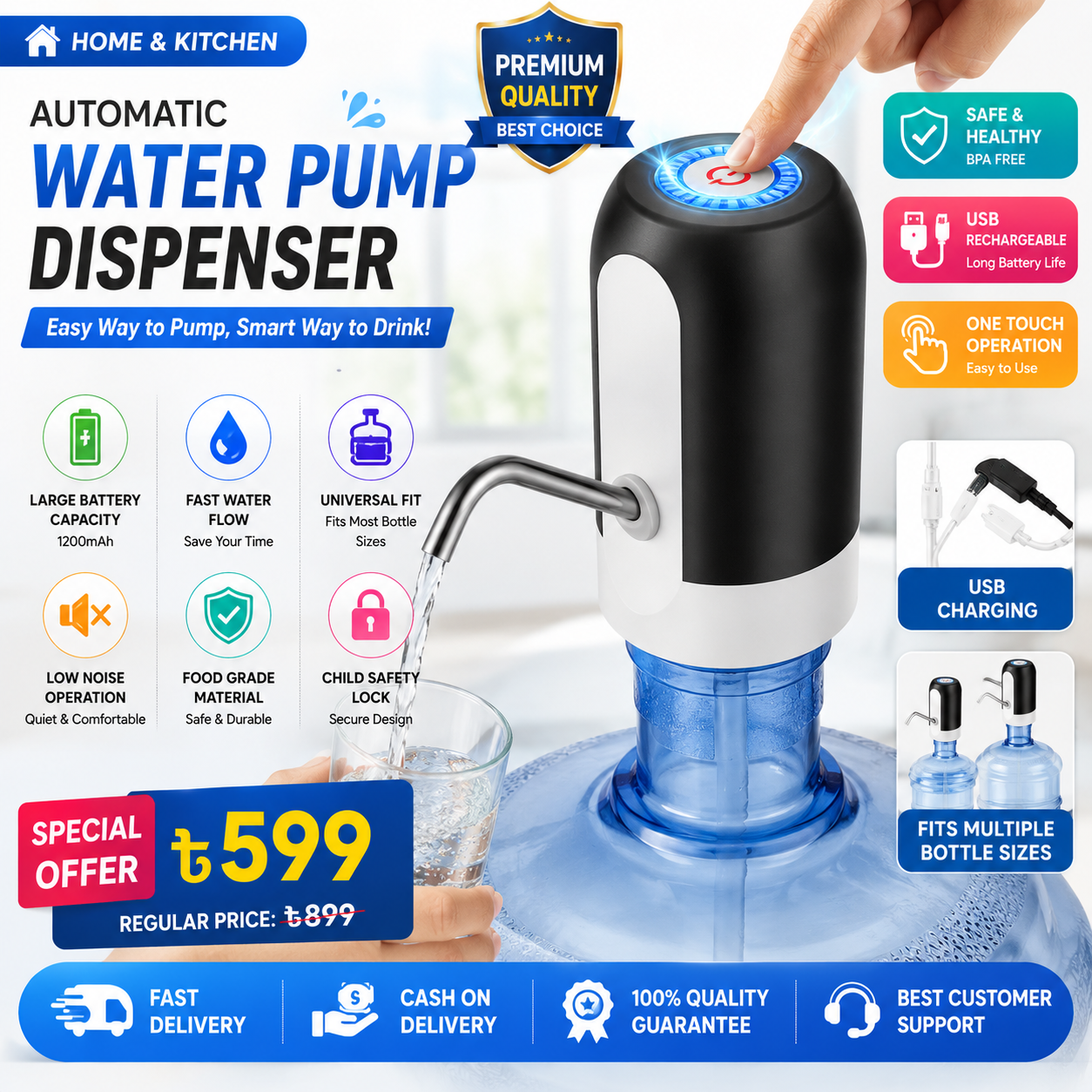 💧 Automatic Water Pump Dispenser