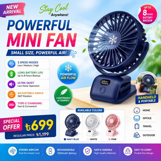 🌬️ Powerful Mini Fan