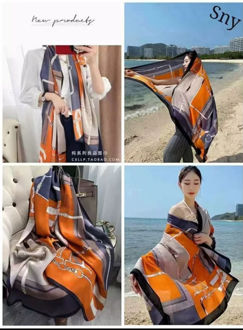 premium Luxury Satin Silk Scarf